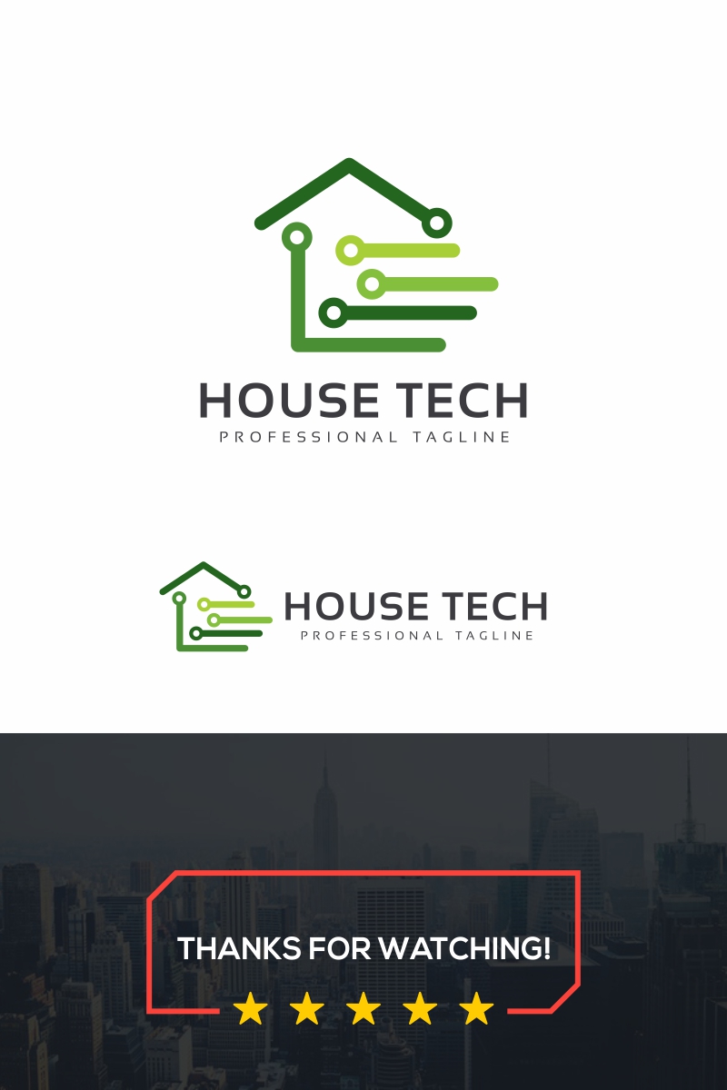 House Tech Logo Template
