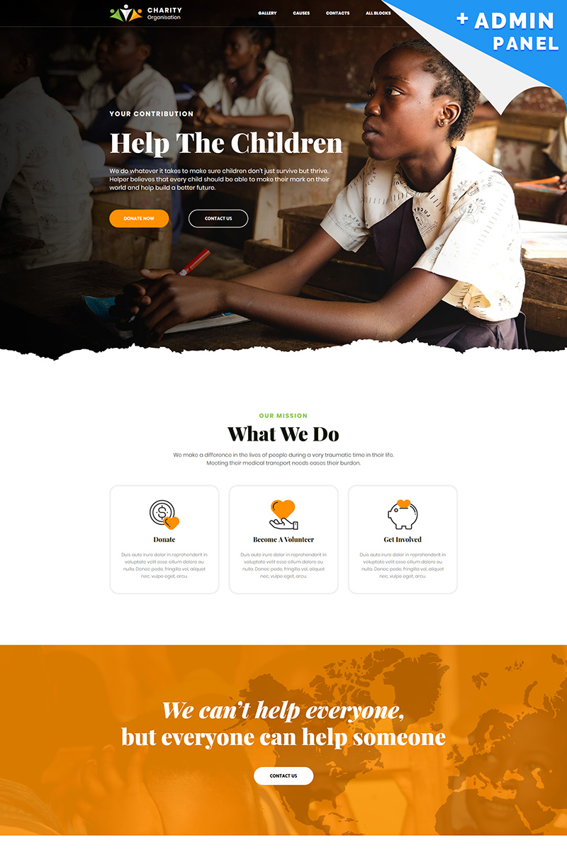 Charity - Foundation Landing Page Template