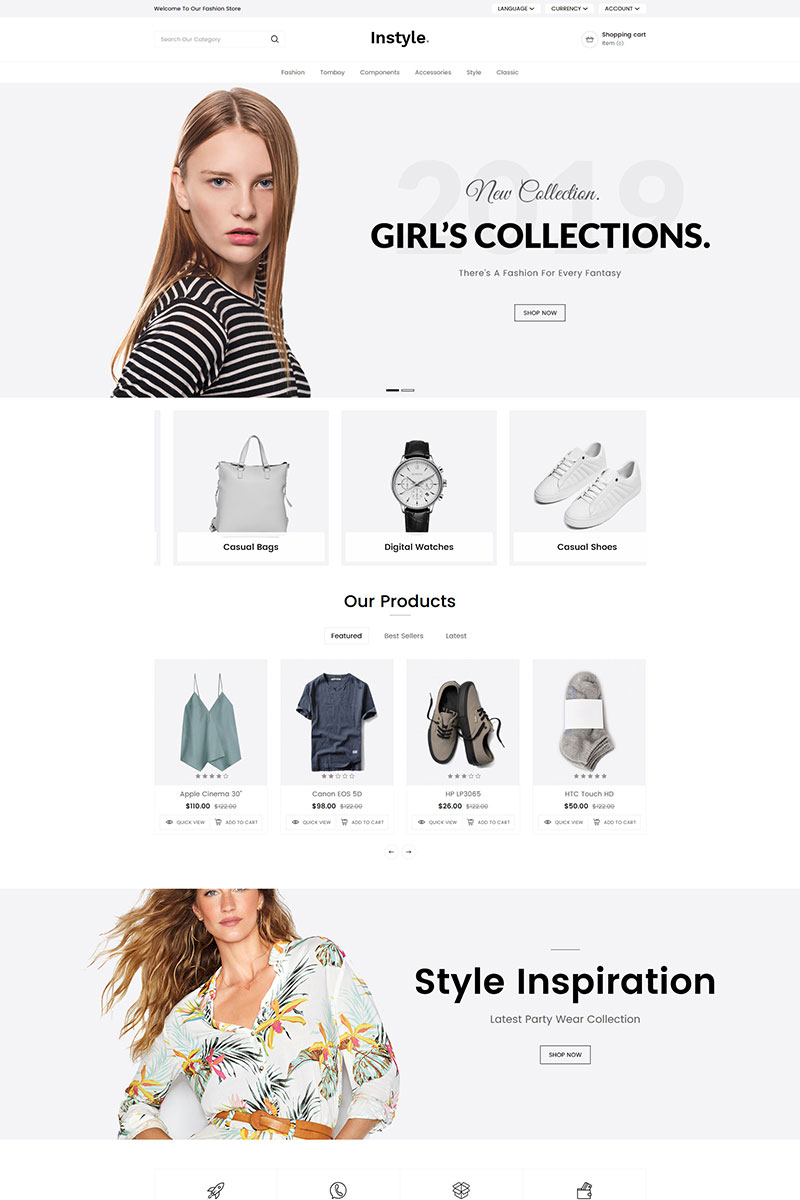 Instyle Fashion Store OpenCart Template