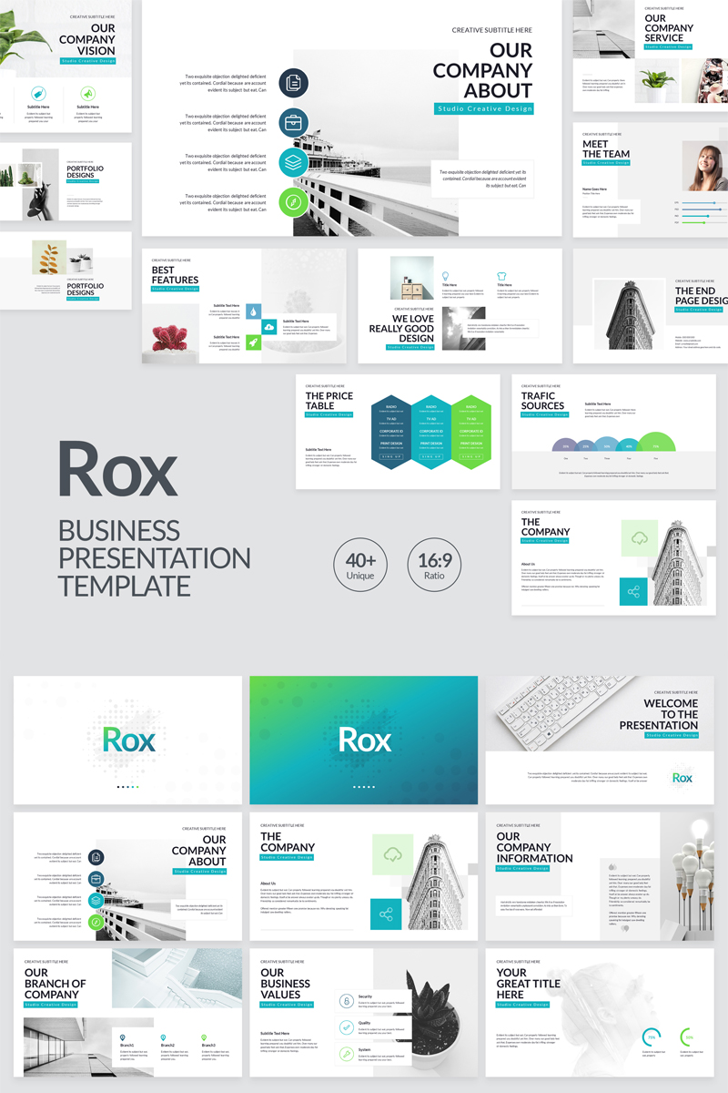 Rox Business Presentation PowerPoint template