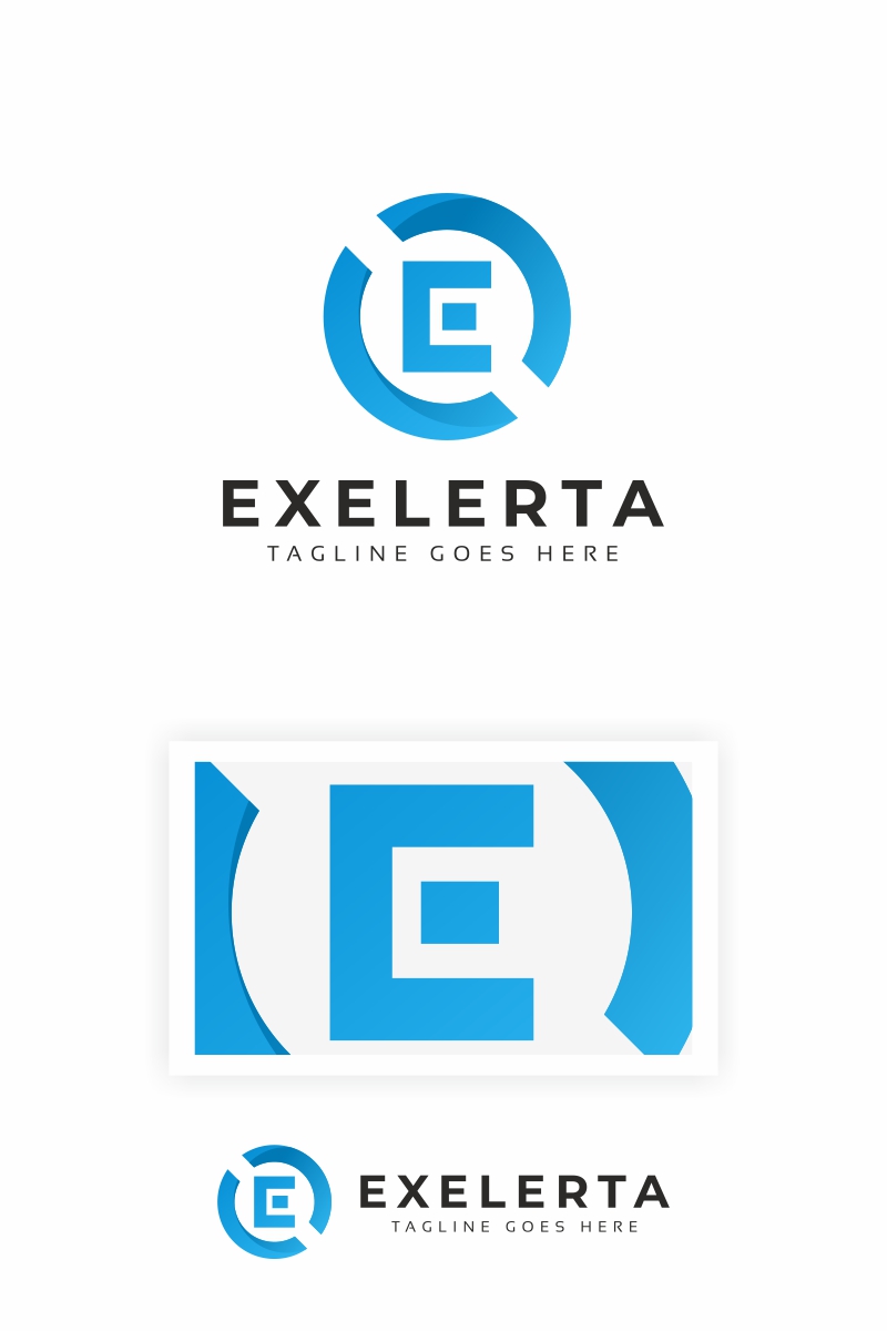 Exelerta E Letter Logo Template