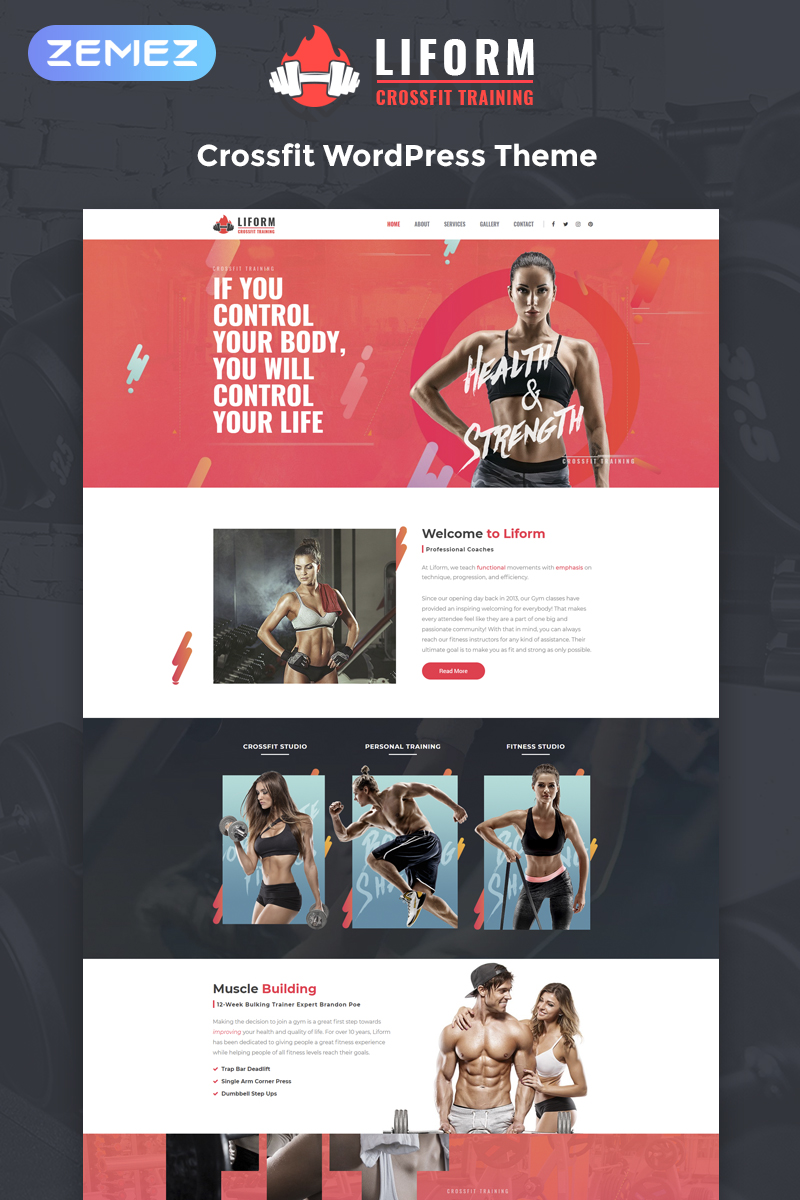 Liform - Crossfit Sport WordPress Elementor Theme