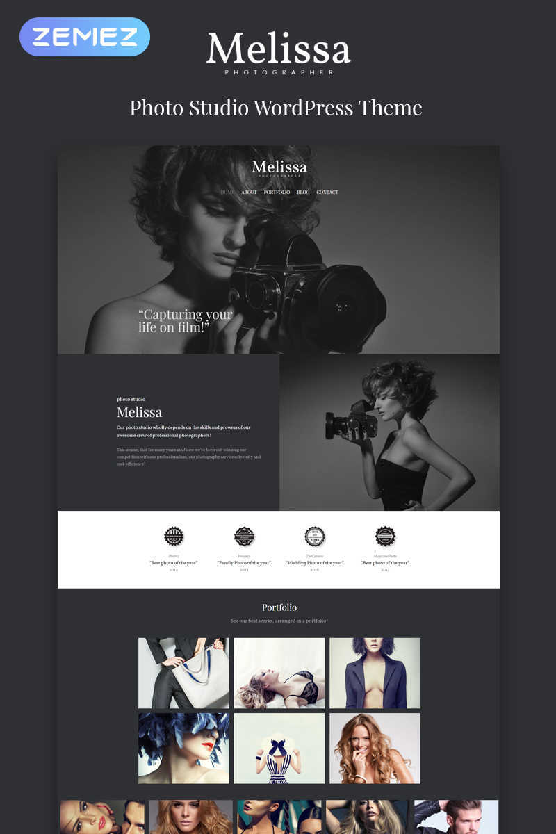 Melissa - Photography Multipurpose Creative WordPress Elementor Theme