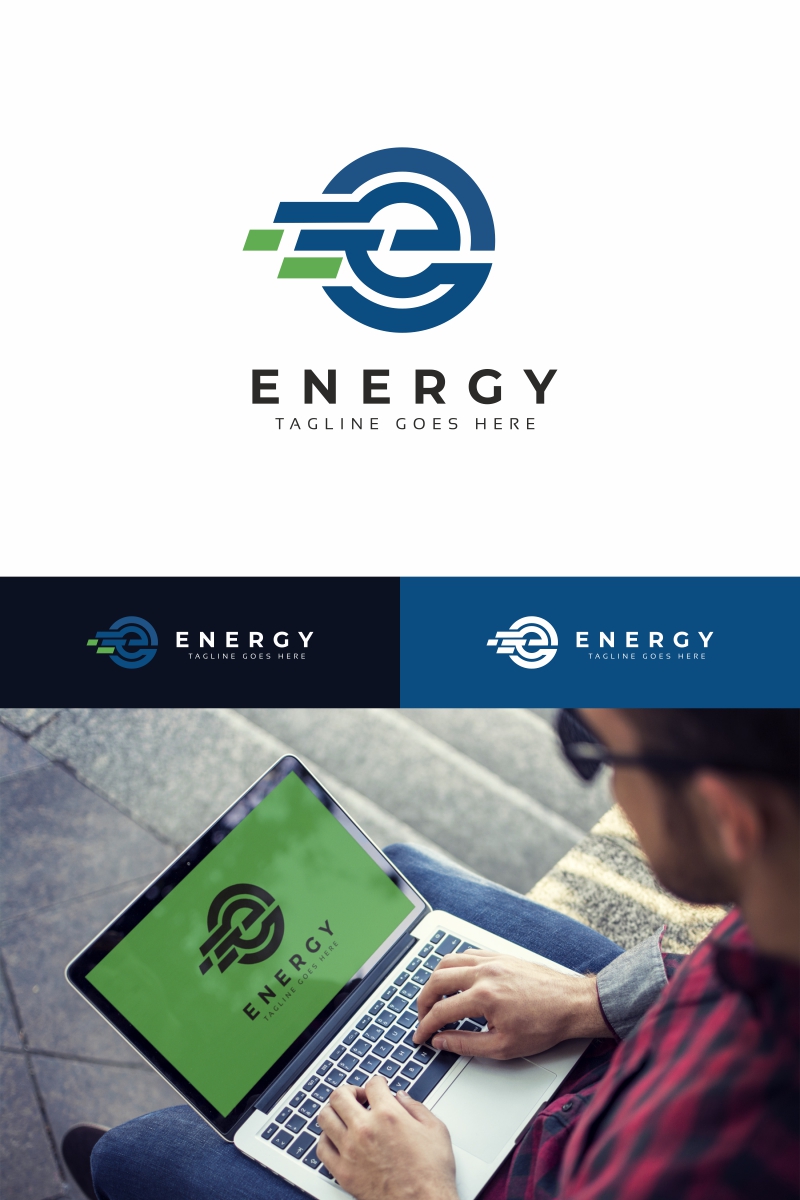 Energy E Letter Logo Template