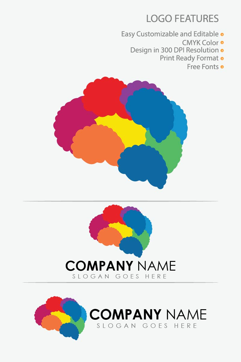 Idea Brain Logo Template