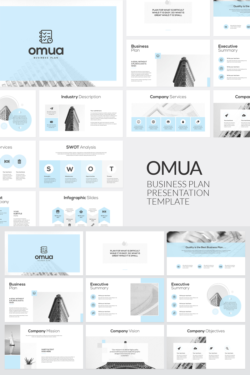 Omua Business Plan PowerPoint template