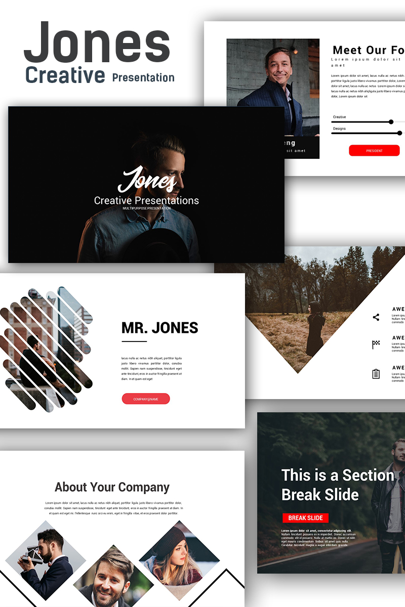 Jones Creative PowerPoint template