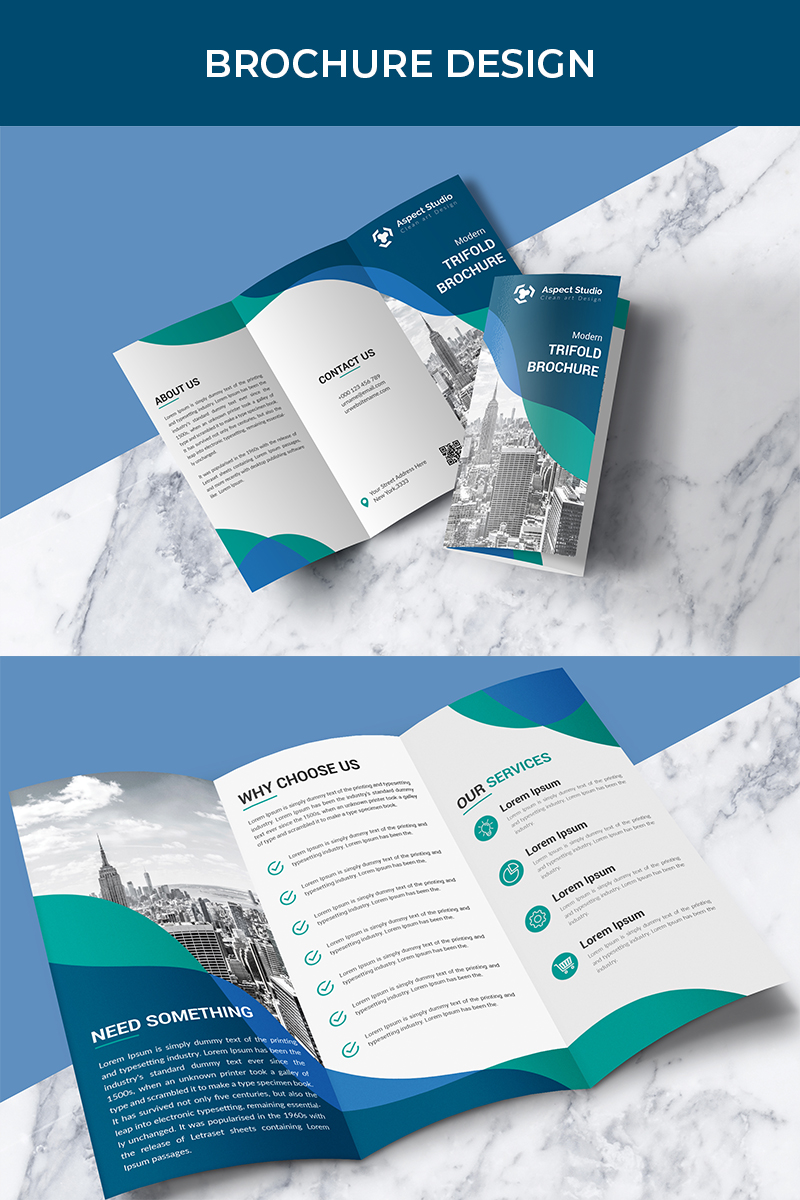 Business Growth Tri-fold Brochure - Corporate Identity Template