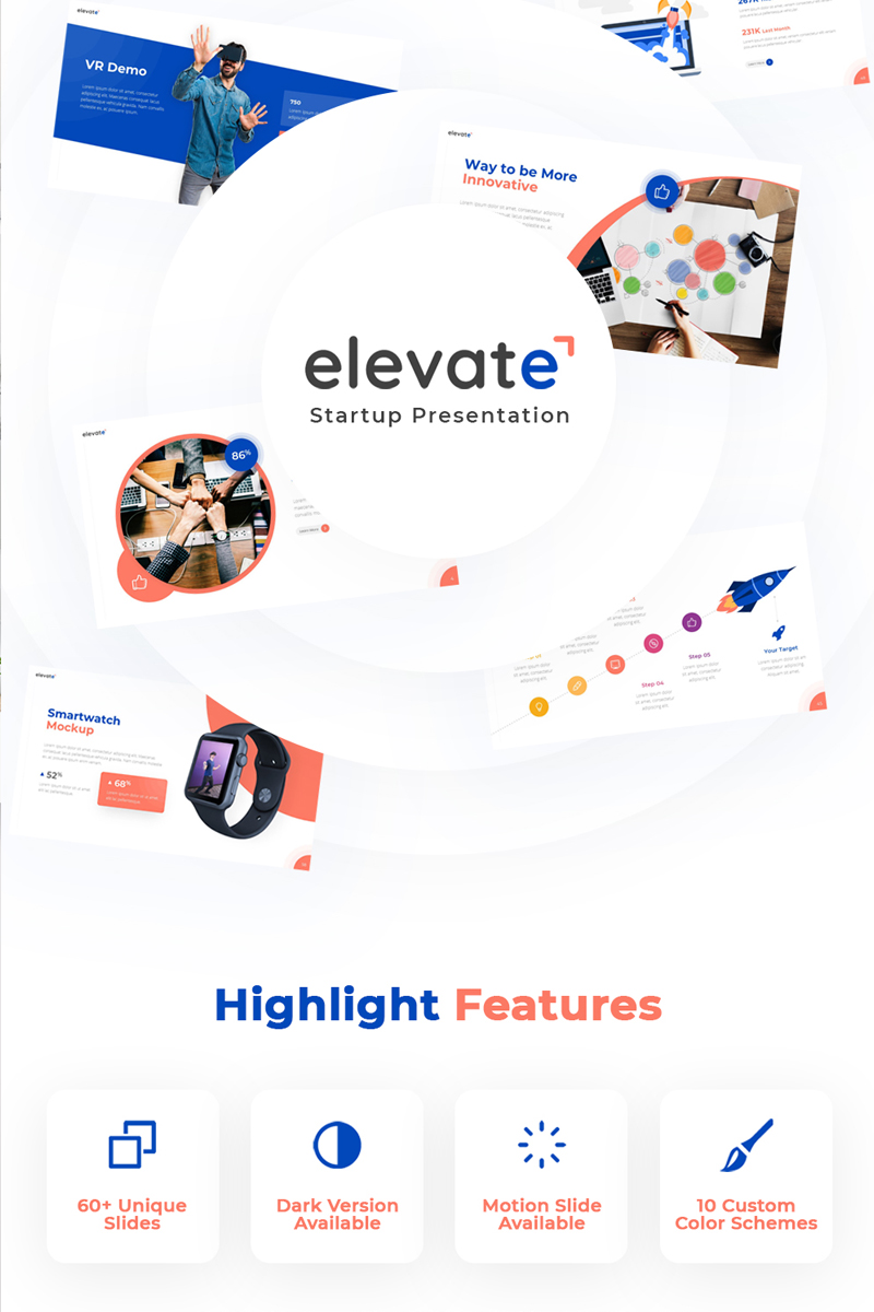 Elevate - StartUp Technology PowerPoint template