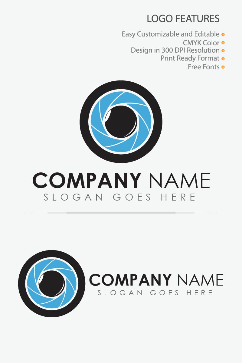 Photography Ð¡amera Logo Template