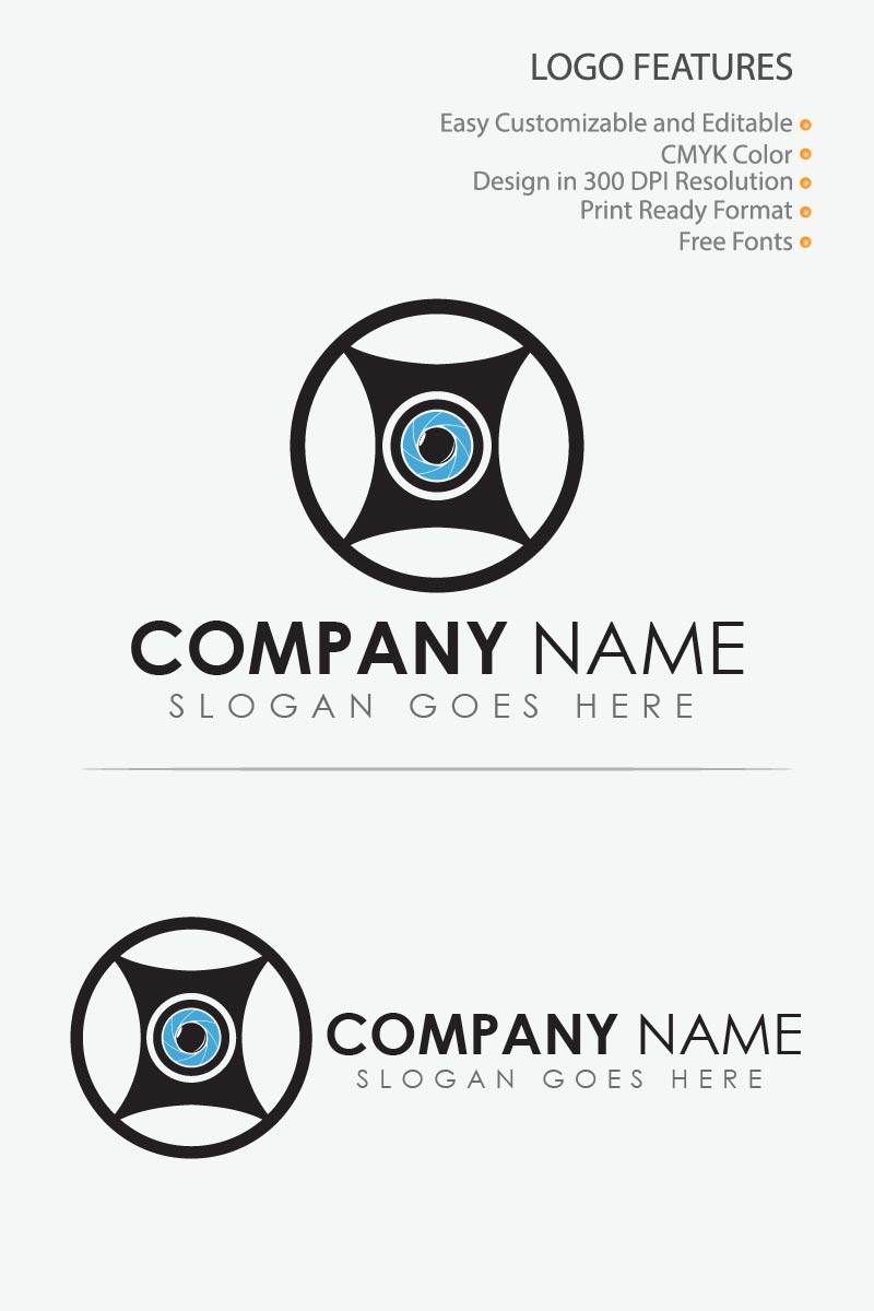 Circular Drone Camera Logo Template