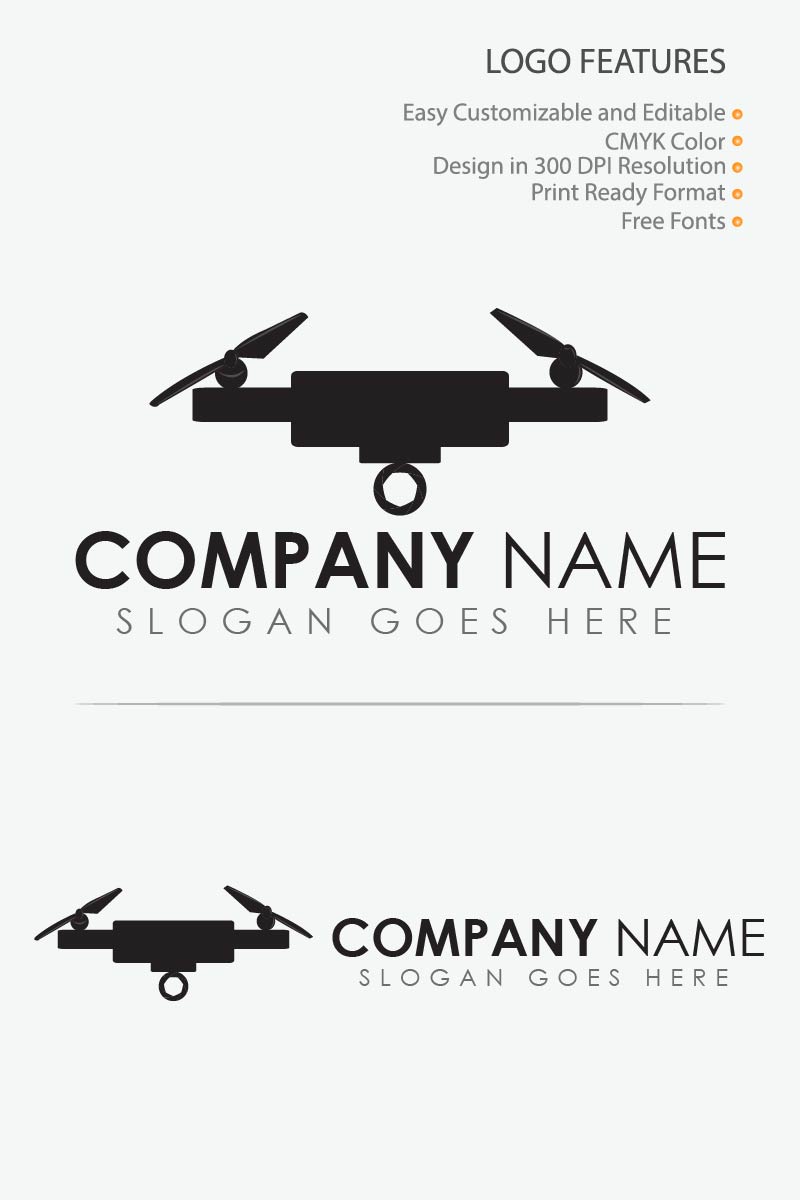 Camera Drone Logo Template