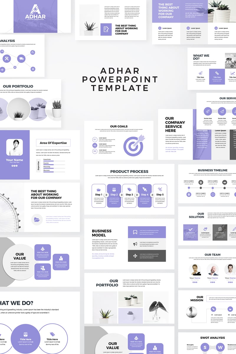 Adhar - Modern Minimal Business PowerPoint template
