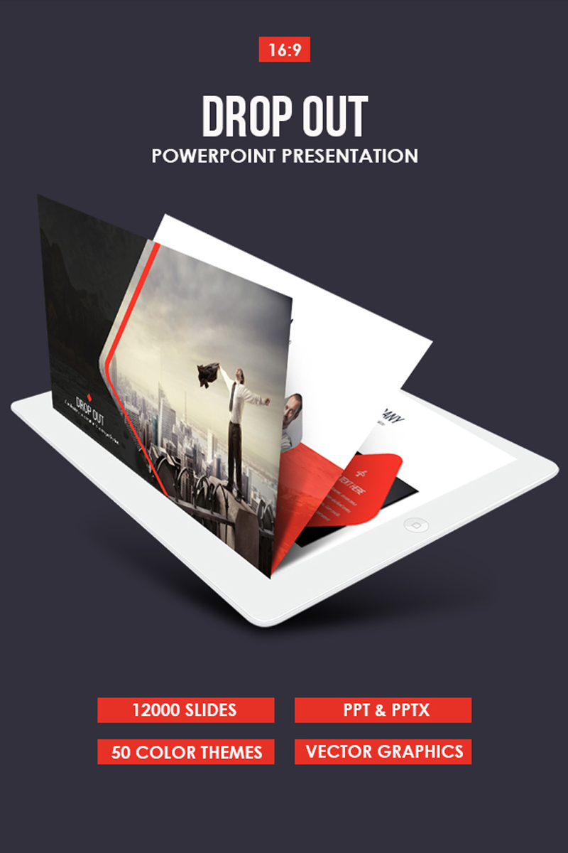 Drop Out PowerPoint template