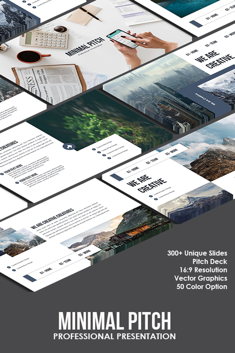 Minimal Pitch PowerPoint template