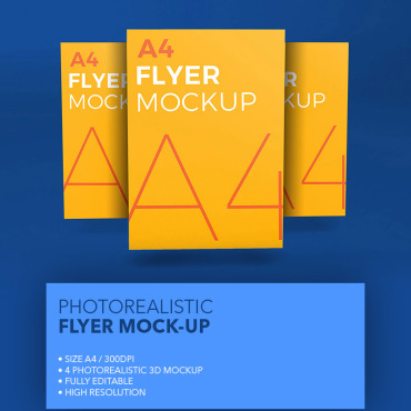 A5 Flyer Product Mockups 80992