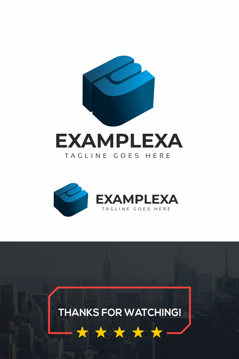 E Letter - Examplexa Logo Template