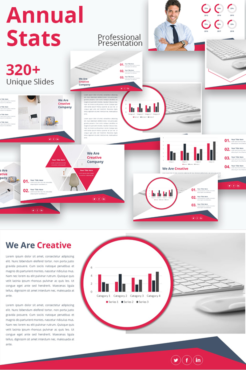 Annual Stats PowerPoint template