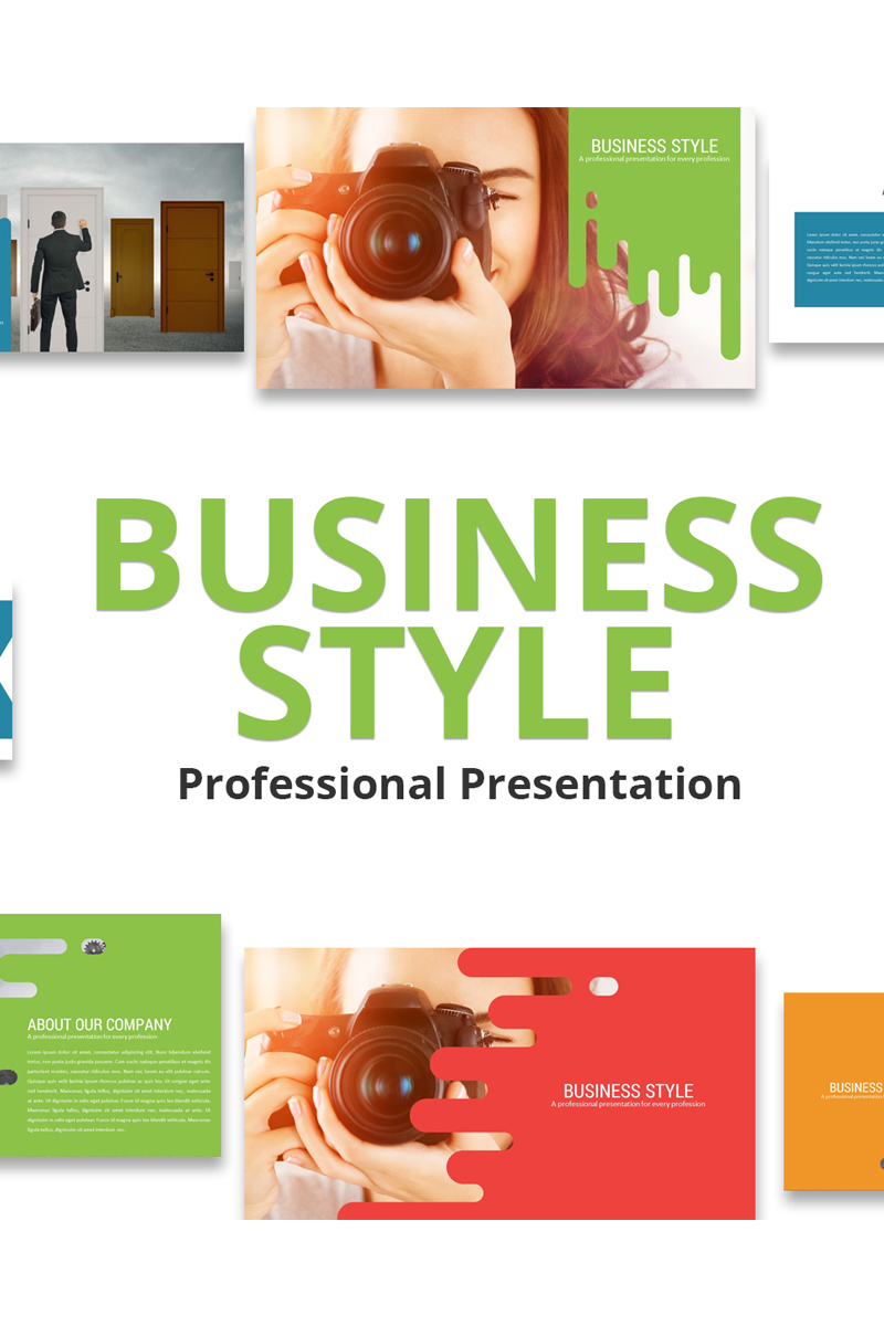 Business Style Powerpoint Presentation Template PowerPoint template