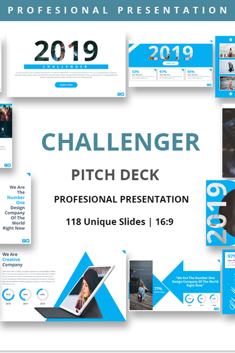 Challenger Pitch Deck PowerPoint template