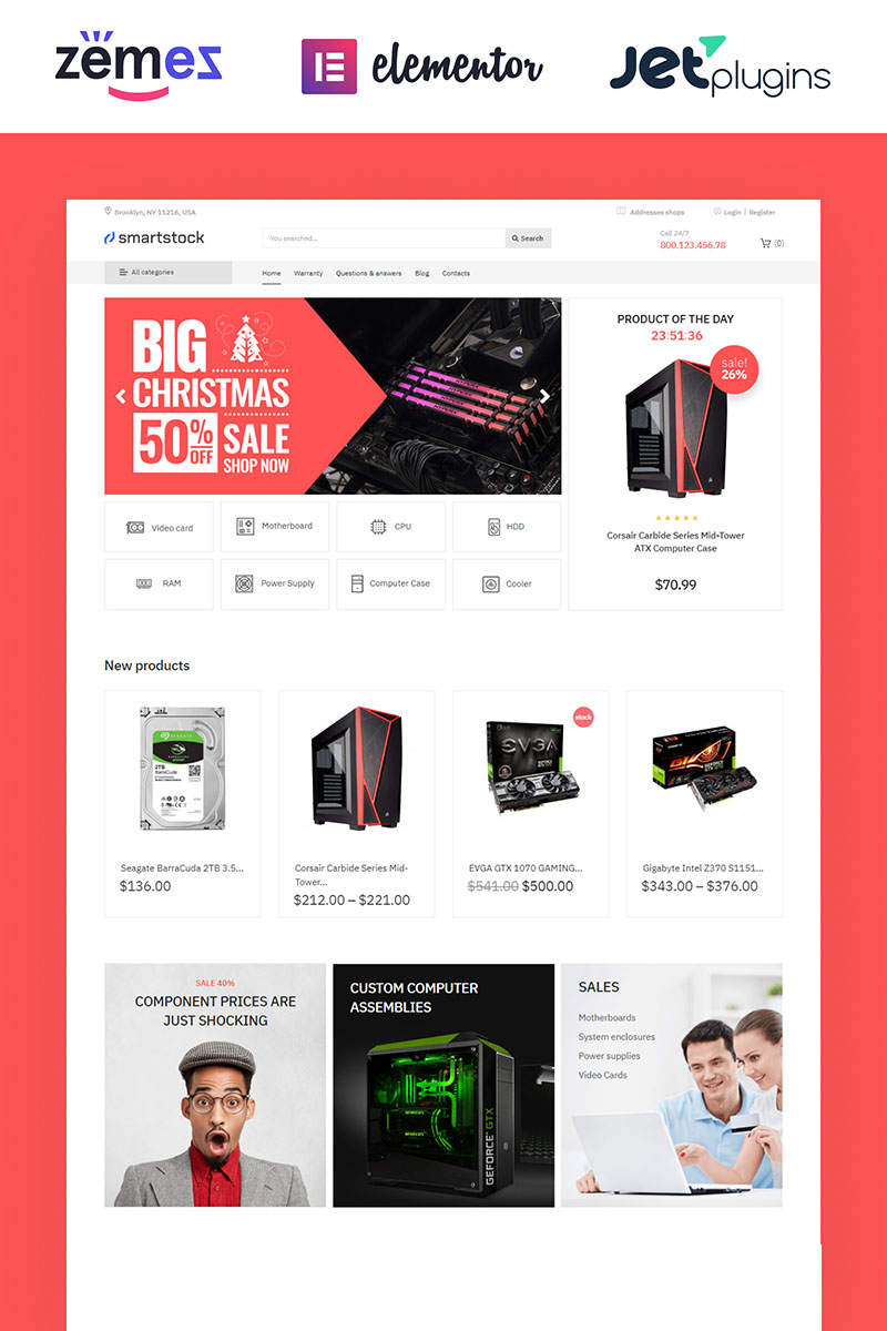 Smartstock - Electronics ECommerce Classic Elementor WooCommerce Theme