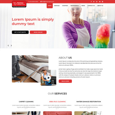 Cleaning Service PSD Templates 81146