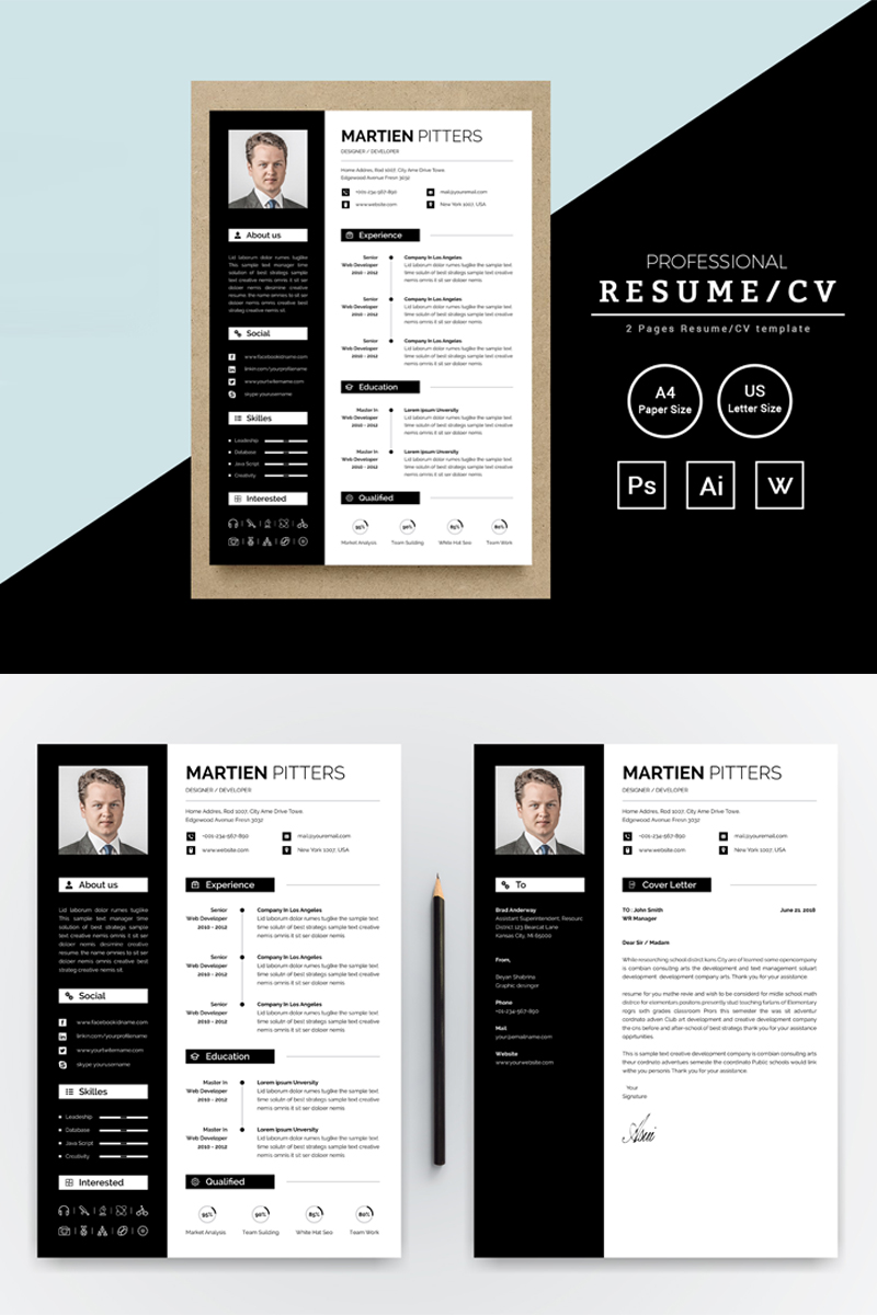 Martien Pitters Resume Template