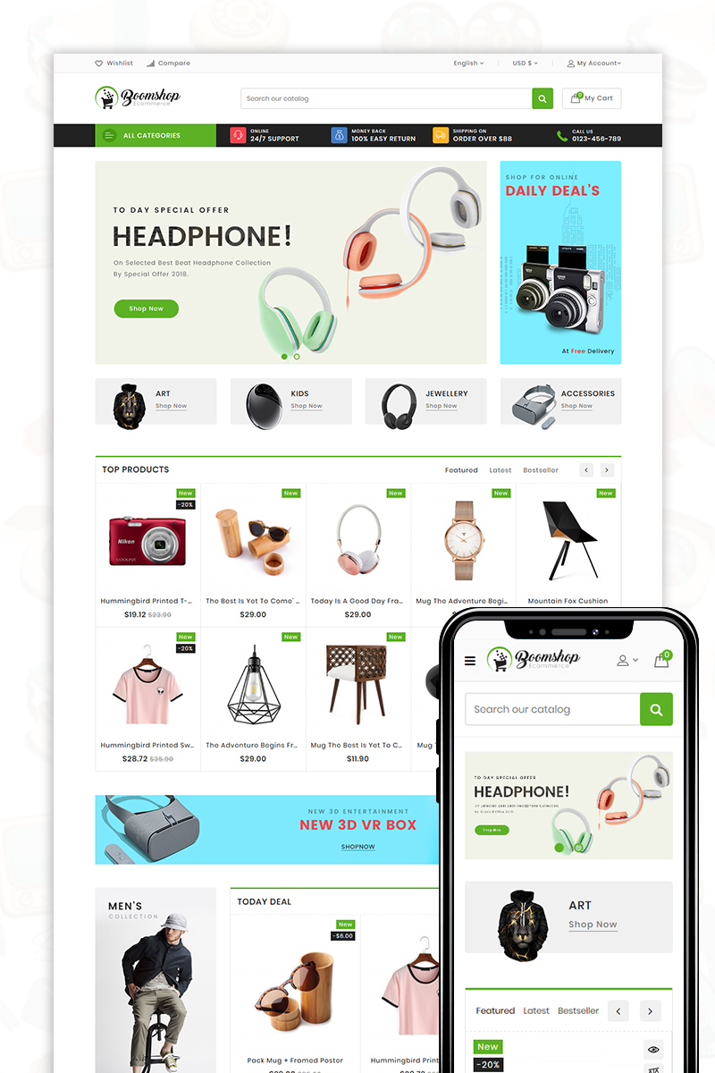 Boomshop - Shopping Mall OpenCart Template