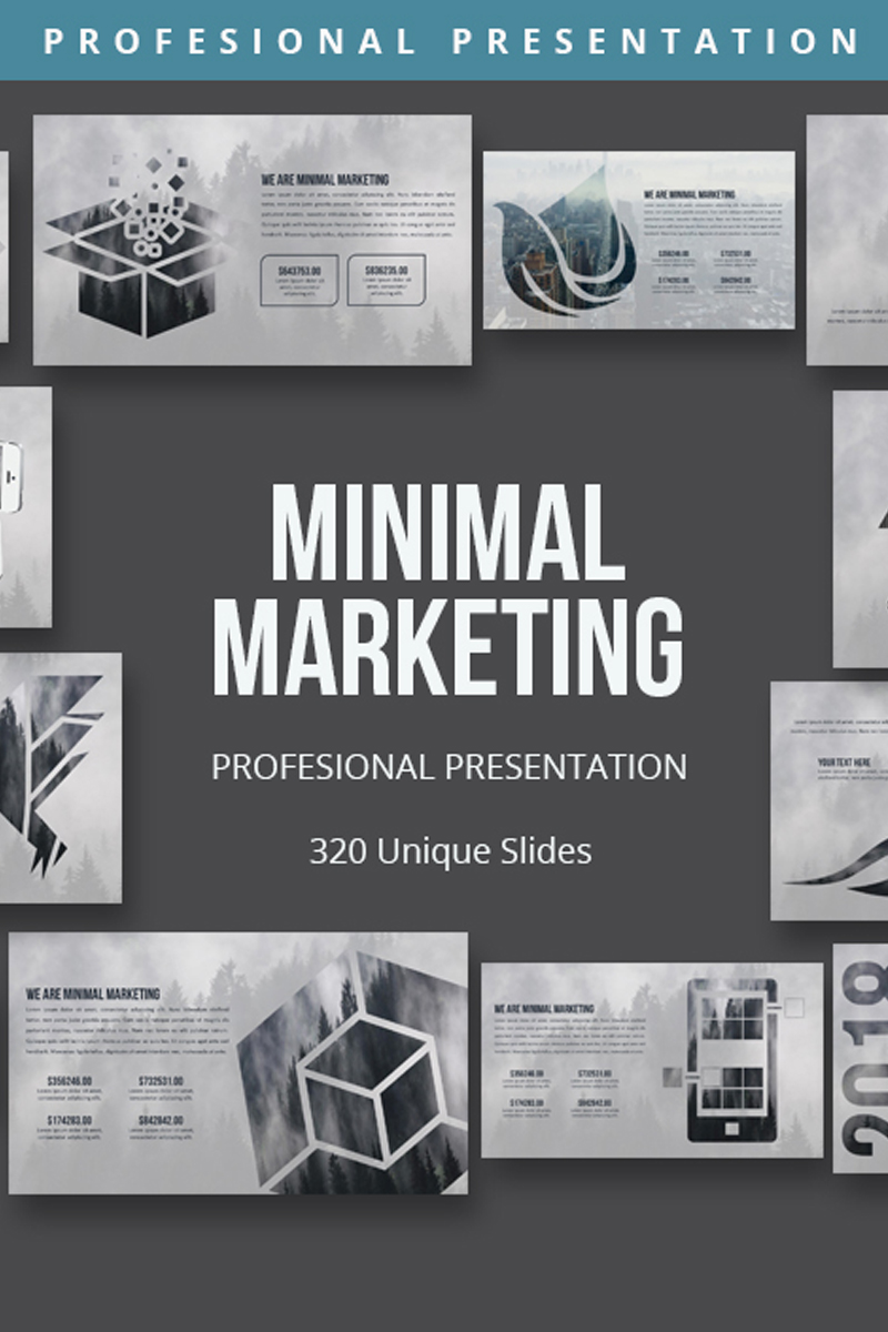 Minimal Marketing PowerPoint template