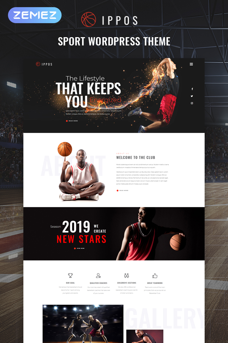 Ippos - Sport Multipurpose Modern WordPress Elementor Theme