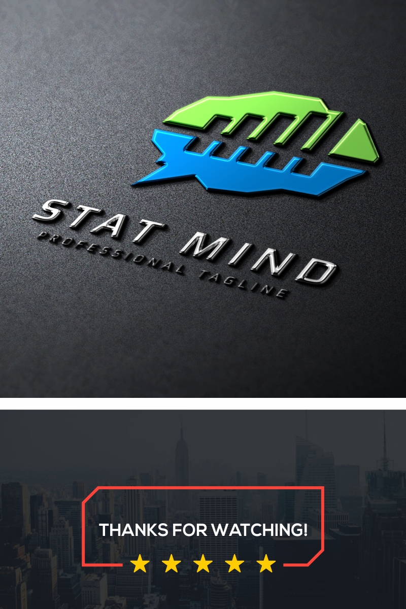 Stat Brain Logo Template