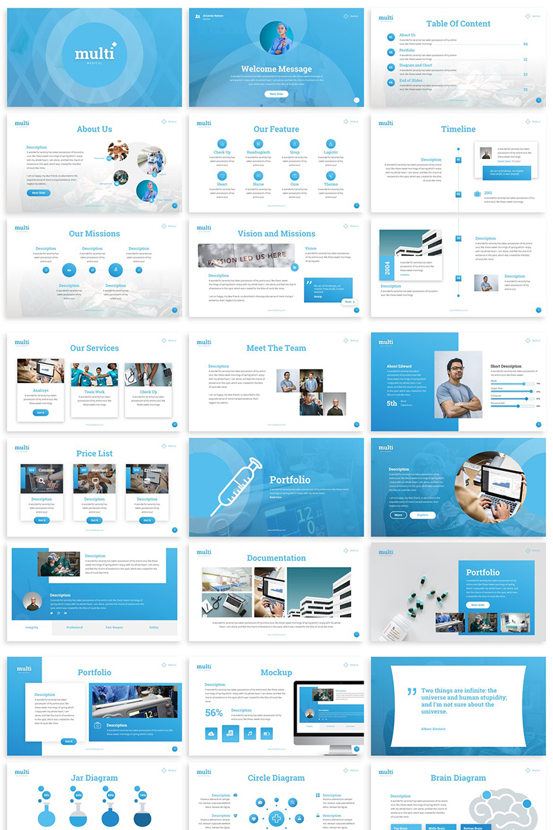 MultiMedical - Presentation PowerPoint template