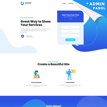 Leads Generation Landing Page Templates 81689