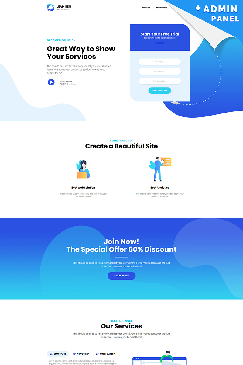 Lead Generation Landing Page Template