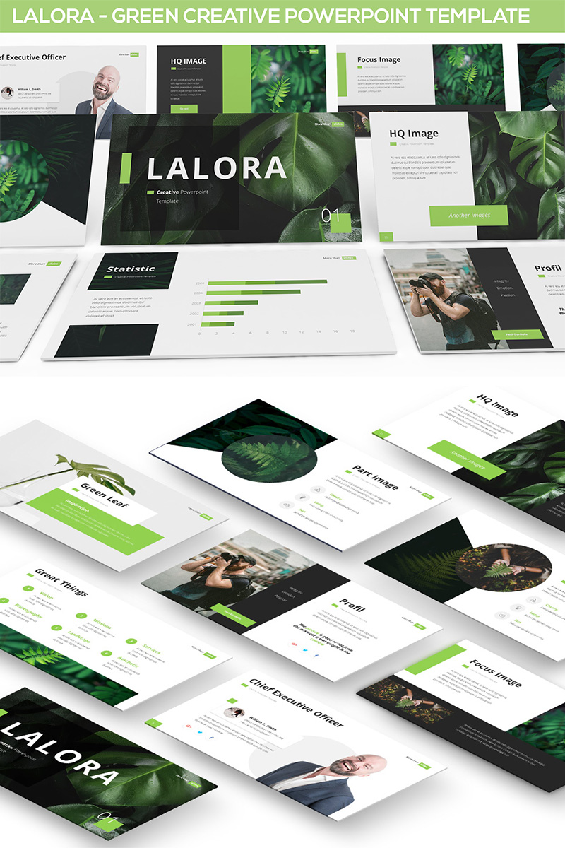 Lalora - Green Business PowerPoint template