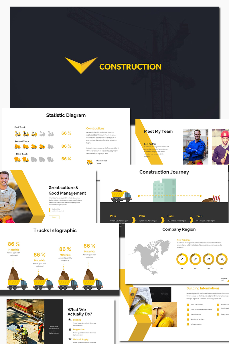 Construction Presentation PowerPoint template