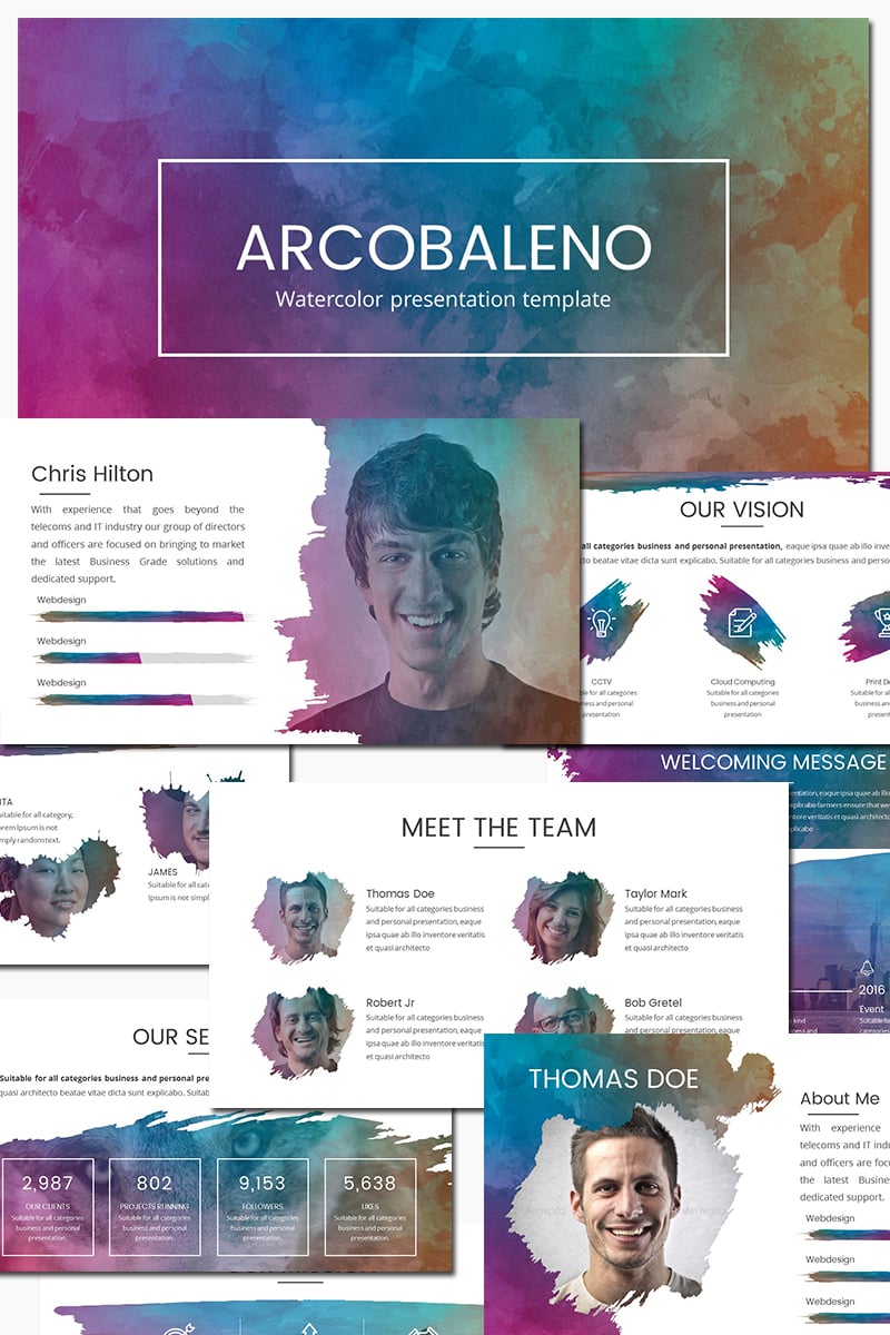 Arcobaleno PowerPoint template