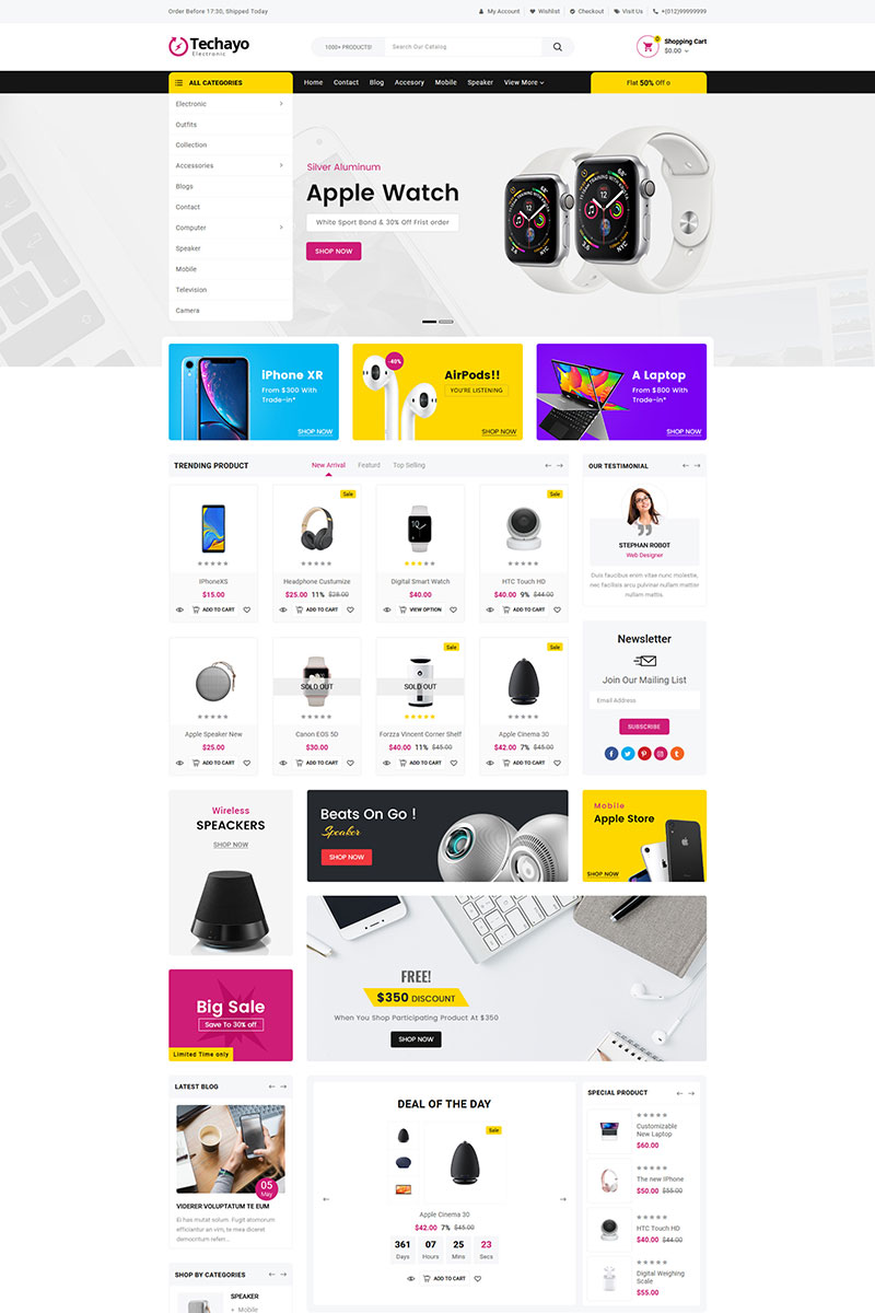 Techayo Electronics Store Shopify Theme