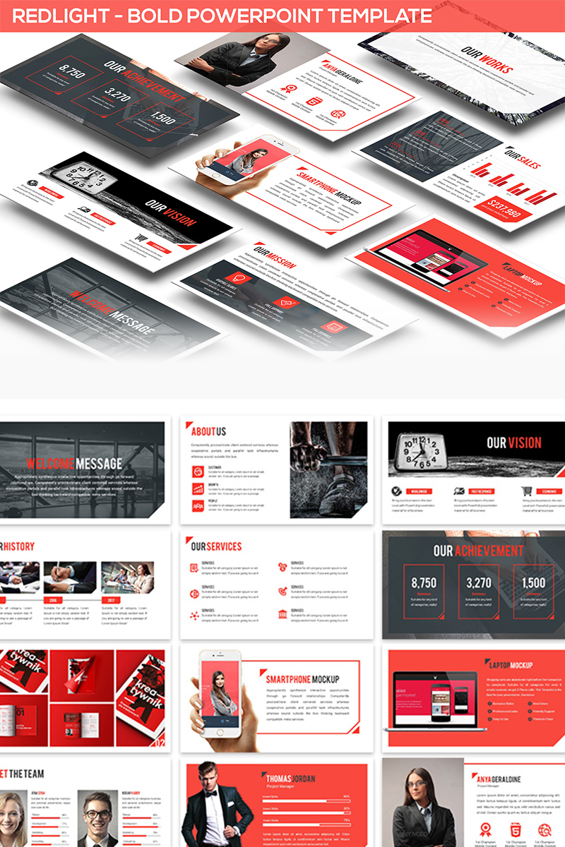 Redlight - Bold PowerPoint template