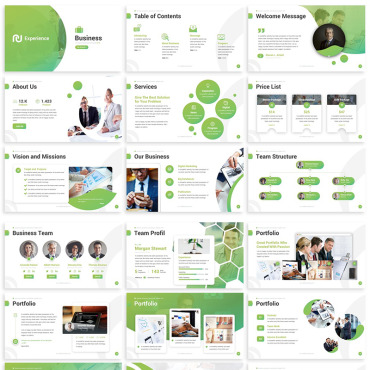 Green Gradient PowerPoint Templates 81762