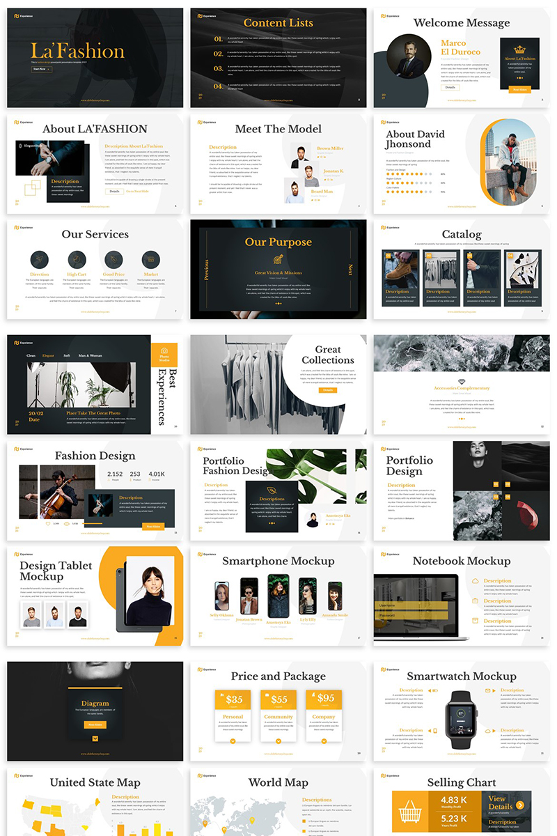 Experience - Fashion PowerPoint template