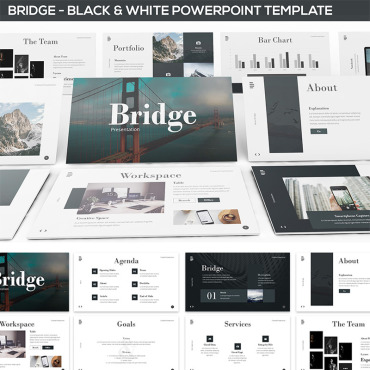 White Monochrome PowerPoint Templates 81857