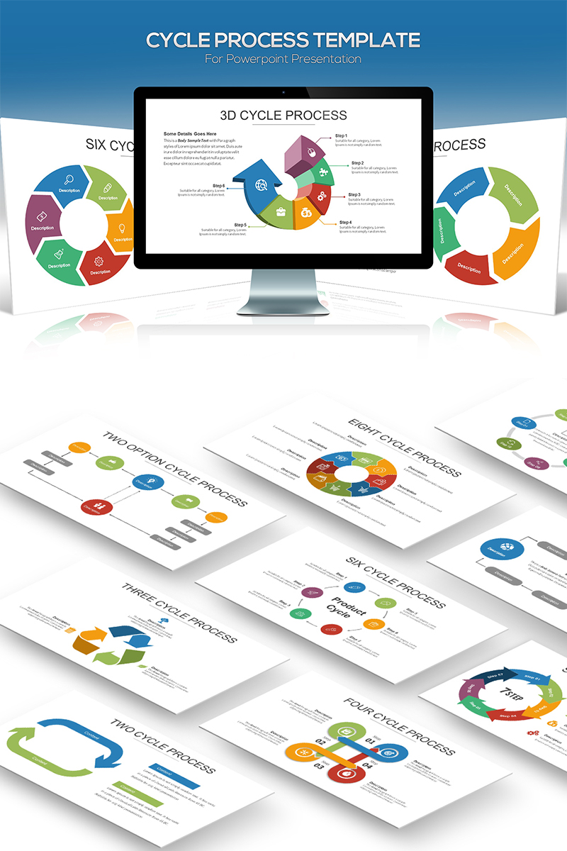 Cycle Process PowerPoint template