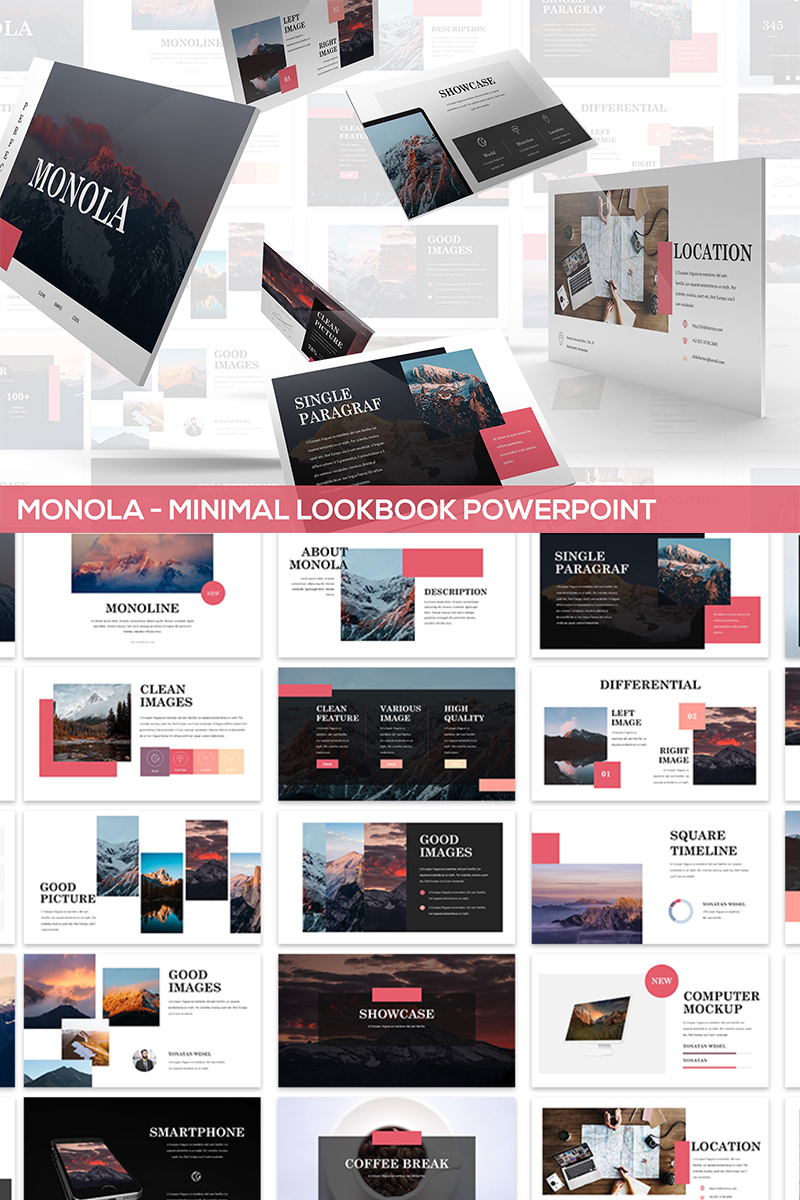 Monola - Minimal Lookbook PowerPoint template