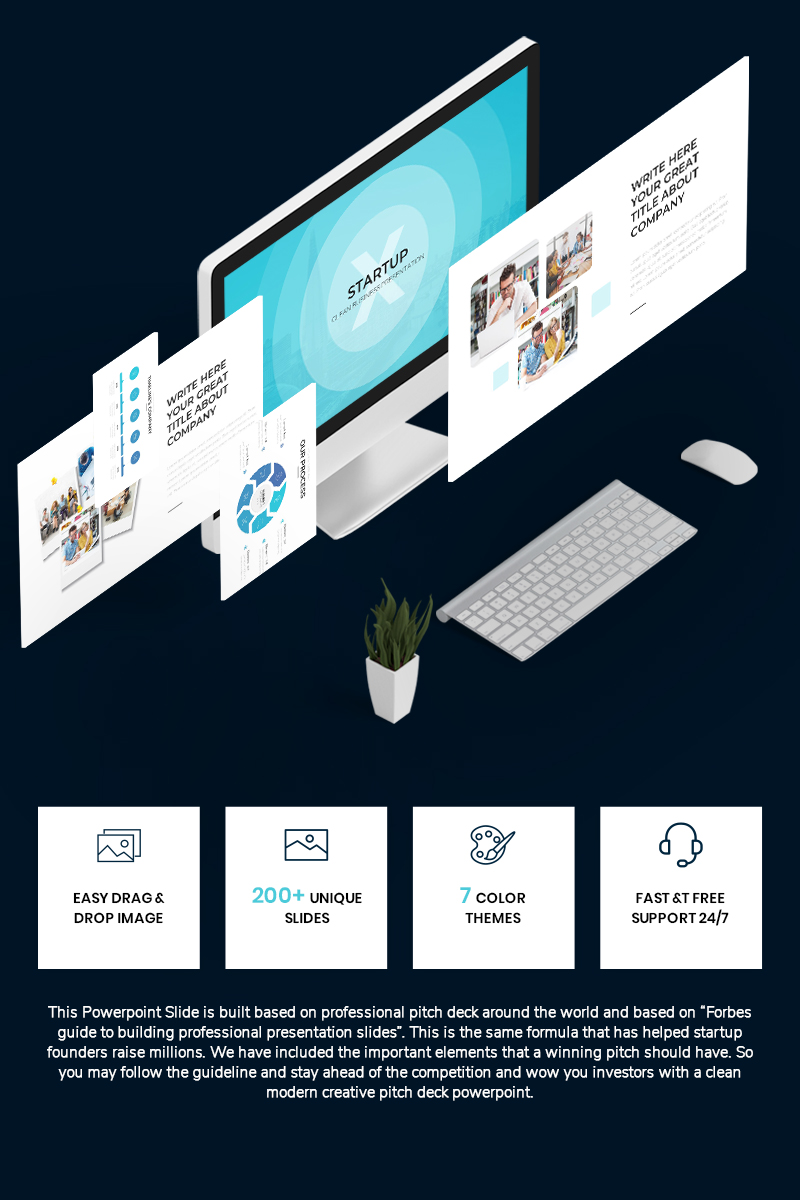 Startup - CLean Business PowerPoint template