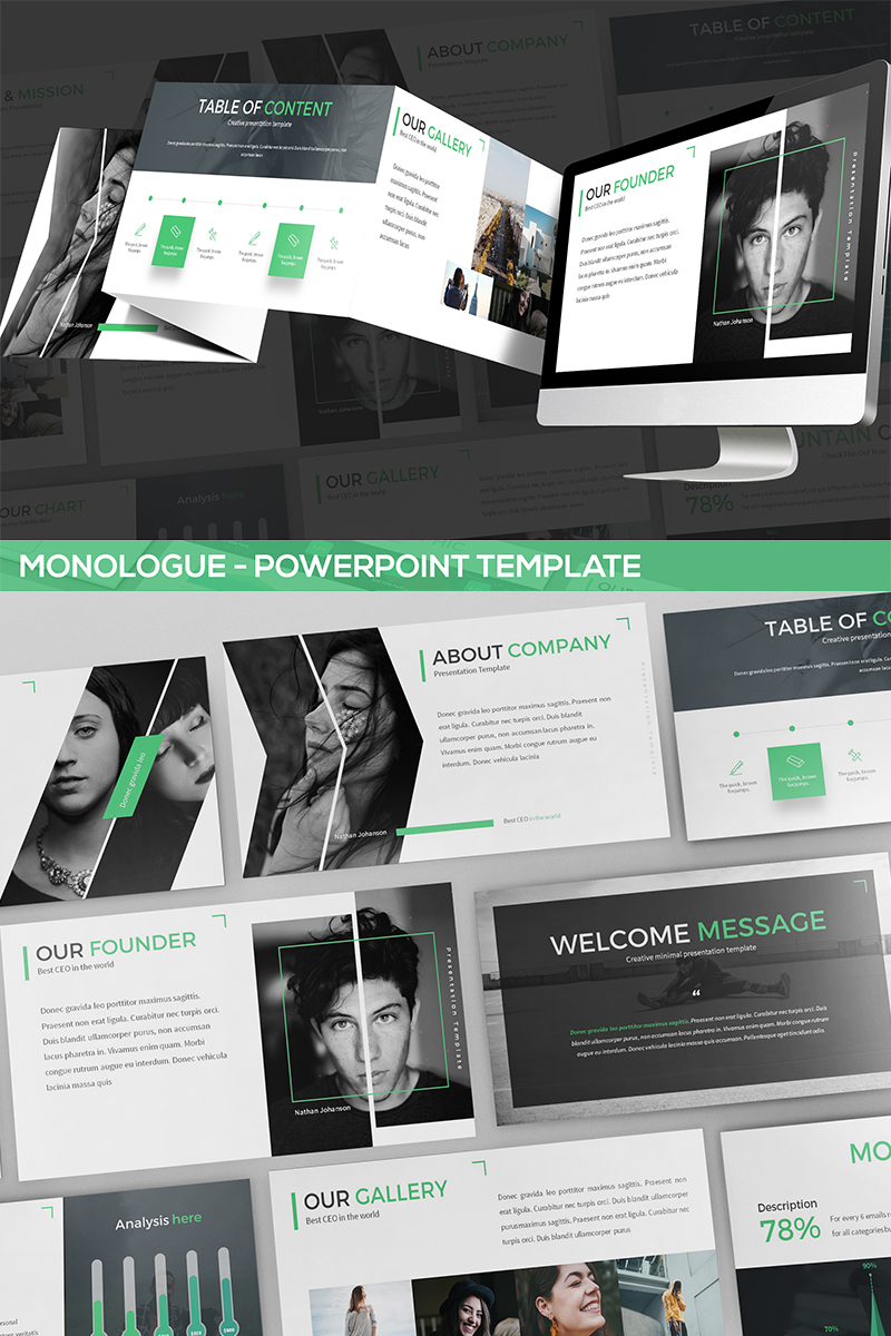 Monologue - Presentation PowerPoint template