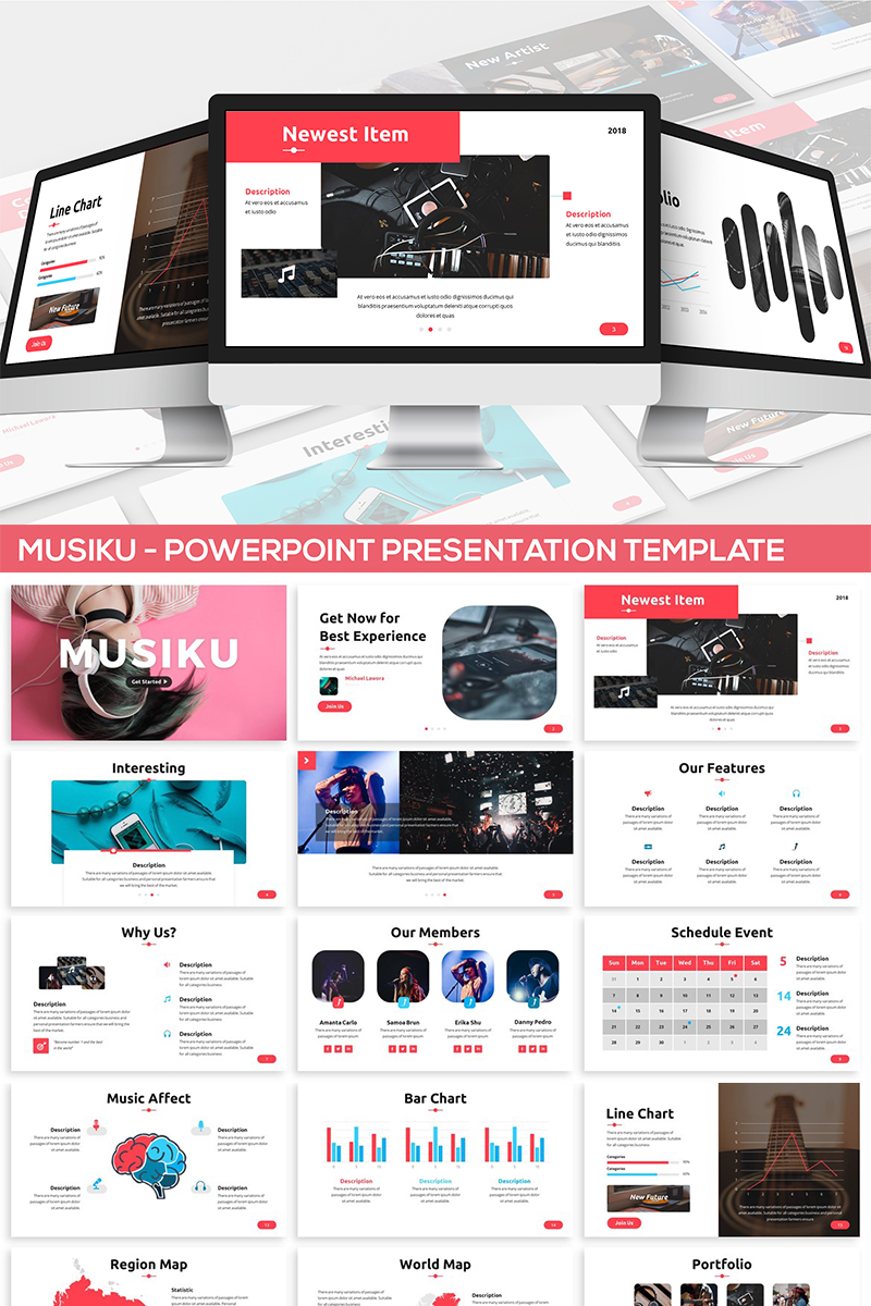 Musiku - Presentation PowerPoint template