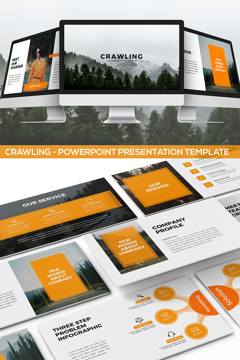 Crawling PowerPoint template