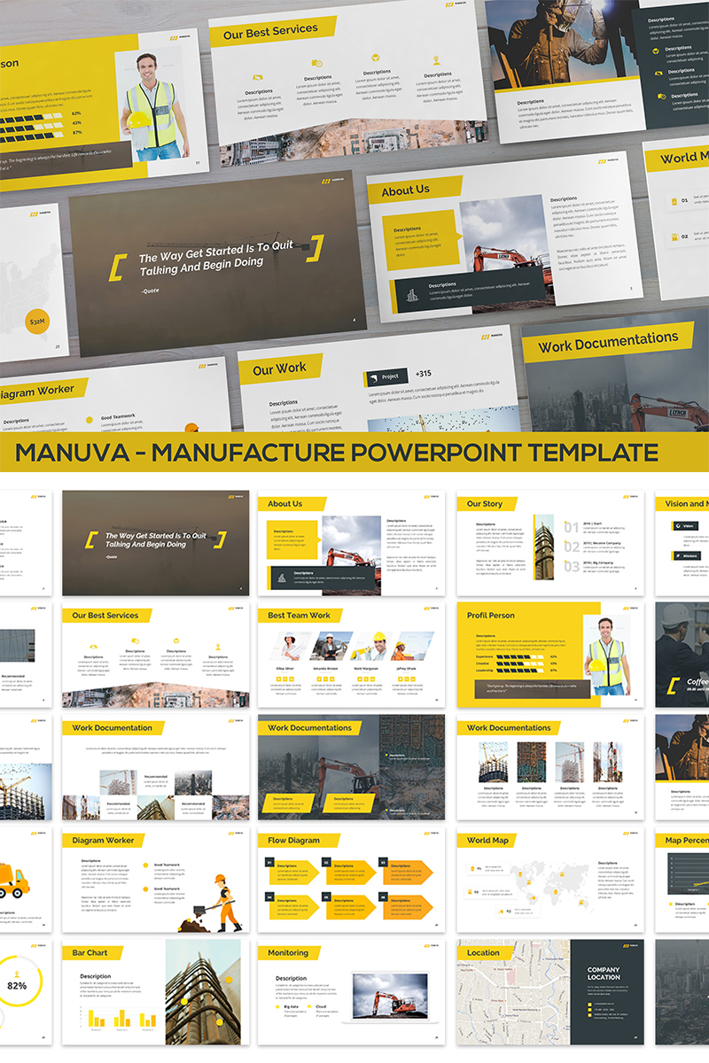 Manuva - Manufacture PowerPoint template