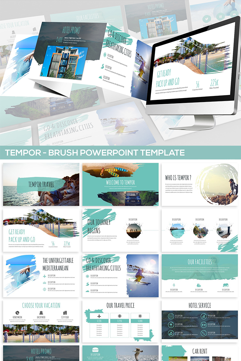 Tempor - Brush PowerPoint template